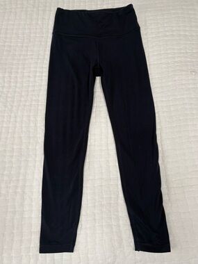 Athleta Girl Ultra High Rise Chit Chat 7/8 Leggings Navy Size M 8-10